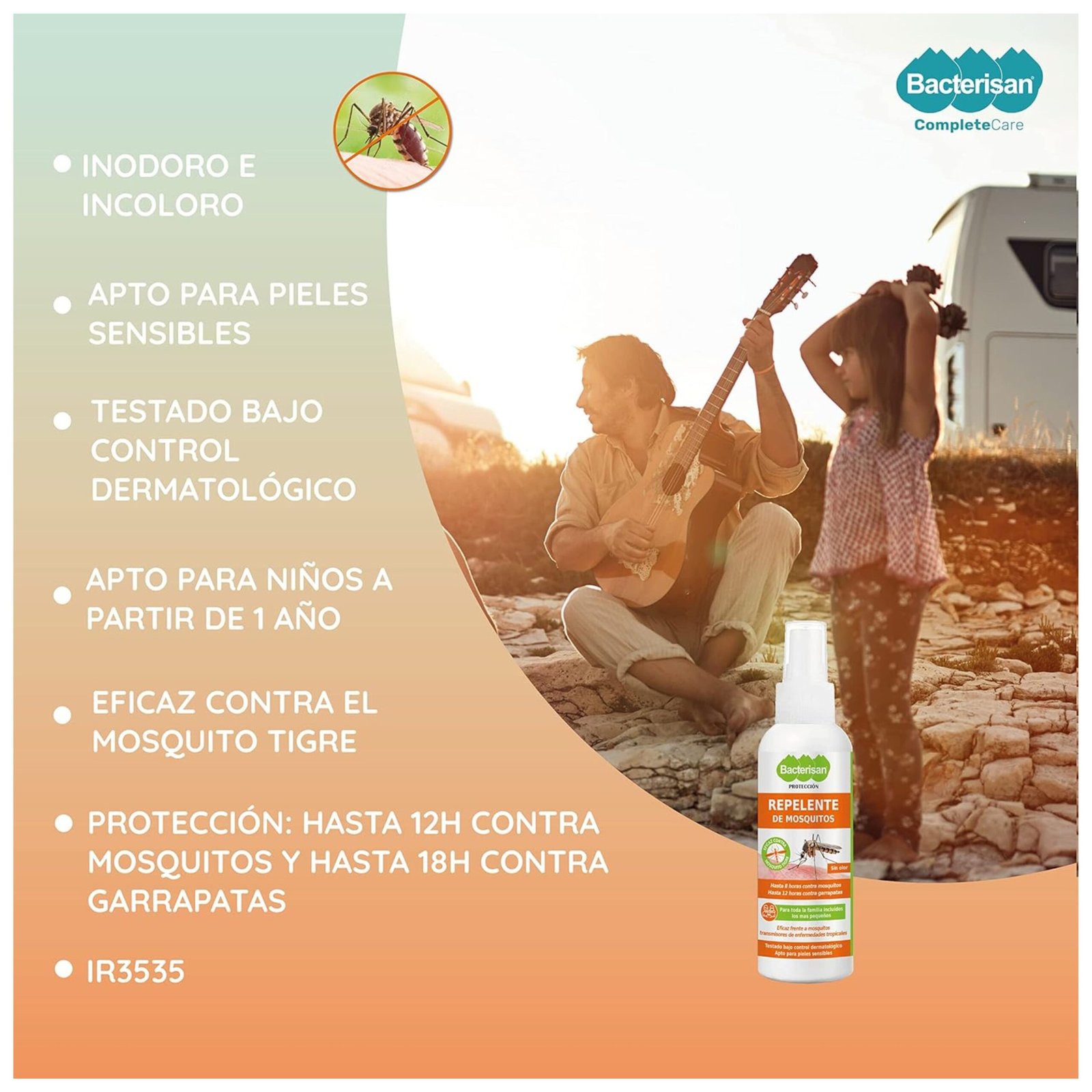 BACTERISAN REPELENTE DE MOSQUITOS SPRAY 100 ML. - Imagen 4