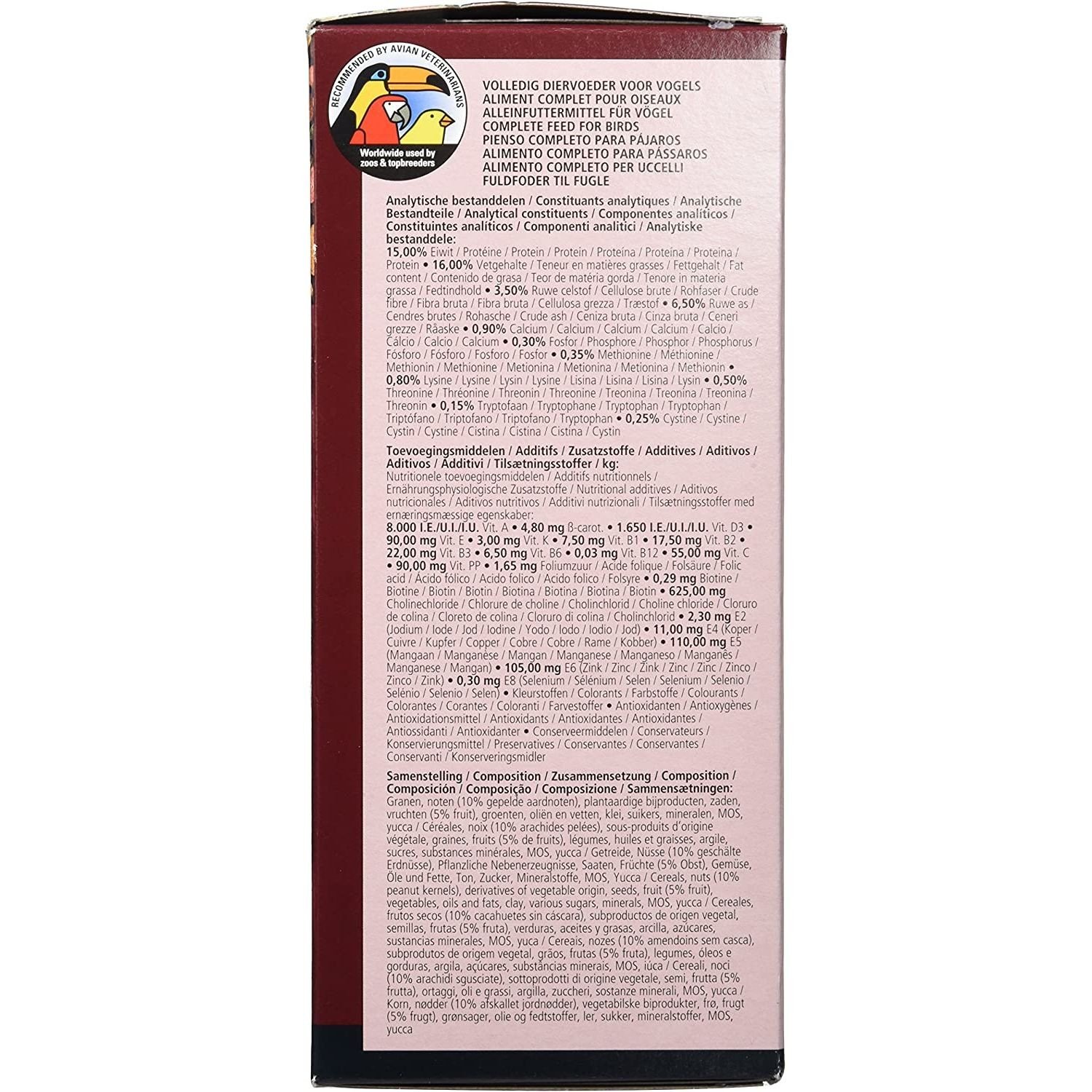 NUTRIBIRD P15 TROPICAL 10 KG. VERSELE-LAGA - Imagen 4